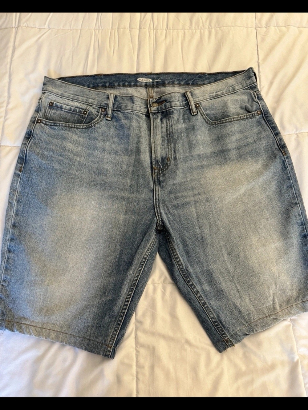 Old Navy Men's Faded Blue Denim Jean Shorts